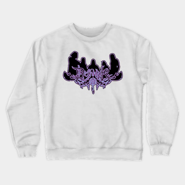 Hell Fire Neon Sign Dethklok Crewneck Sweatshirt by gkillerb